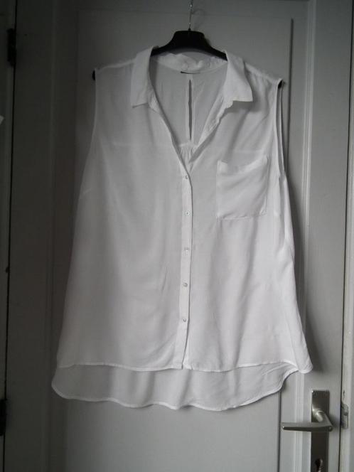 Mouwloze blouse, witte kleur. Voor dames. 50/52 (C&A), Kleding | Dames, Blouses en Tunieken, Zo goed als nieuw, Maat 46/48 (XL) of groter