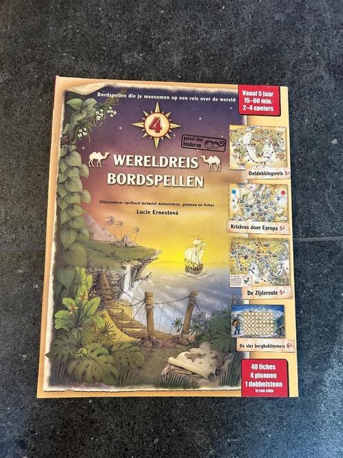 Wereldreis bordspellen (4 bordspellen in 1), Hobby en Vrije tijd, Gezelschapsspellen | Bordspellen, Nieuw, Een of twee spelers