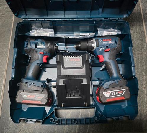 Bosch professional Combopack GDS 18v-200 + GSR 18v-55, Doe-het-zelf en Bouw, Gereedschap | Boormachines, Zo goed als nieuw, Ophalen