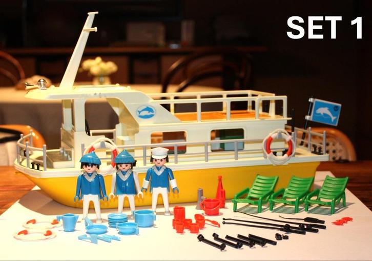 Playmobil 2 x 3540 Plezierboot (vintage 1978) + doos, Kinderen en Baby's, Speelgoed | Playmobil, Gebruikt, Complete set, Ophalen of Verzenden