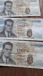 3 briefjes 20 bfr, Postzegels en Munten, Bankbiljetten | België, Ophalen of Verzenden