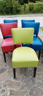 5 middelgrote stoelen, Ophalen, Gebruikt, Blauw, Eén
