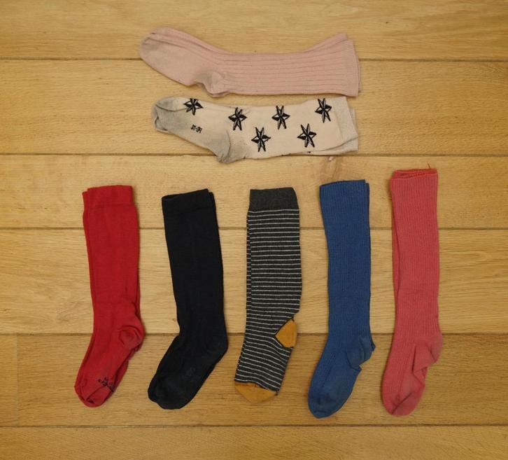 pakket kniekousen, maat 31-35, Kinderen en Baby's, Kinderkleding | Schoenen en Sokken, Gebruikt, Sokken, Meisje, Ophalen of Verzenden