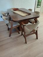 Massief eiken eettafel met 6 eiken stoelen, Ophalen