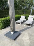 ligzetels alu wit gelakt met comfortabele kussens, Ophalen, Zo goed als nieuw, Aluminium, Verstelbaar