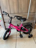 Kinderfiets met zijwieltjes en begeleidingstok, Ophalen, Gebruikt, Minder dan 16 inch, Zijwieltjes