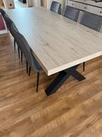 Moderne eettafel voor 6 personen, Huis en Inrichting, Tafels | Eettafels, Ophalen, Zo goed als nieuw, Vijf personen of meer, 200 cm of meer