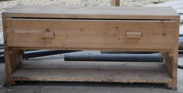 Houten TV-Meubel met Lade en Open Plank – Robuuste Look beschikbaar voor biedingen