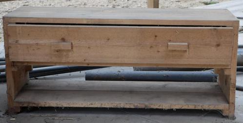 Houten TV-Meubel met Lade en Open Plank – Robuuste Look, Doe-het-zelf en Bouw, Hout en Planken, Zo goed als nieuw, Plank, Ophalen