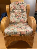 Rotan zetel (3 stuks), Maison & Meubles, Canapés | Salons, Enlèvement, Utilisé, Banc droit, Tissus