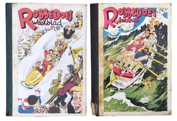Robbedoes Weekblad n11 et n12  Reliures Dupuis 1942-1943 beschikbaar voor biedingen