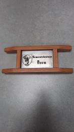 KLEINE HOUTEN VORM VOOR BAKSTEEN met TINNEN PLAAT BOOM, Antiek en Kunst, Antiek | Tin, Ophalen of Verzenden