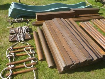 Houten schommel, Kinderen en Baby's, Speelgoed | Buiten | Speeltoestellen, Ophalen, Glijbaan