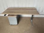elektrisch Bureau Halifax blad 160x80cm x hoogte verstelbaar, Ophalen, Elektrisch, Zo goed als nieuw, Bureau