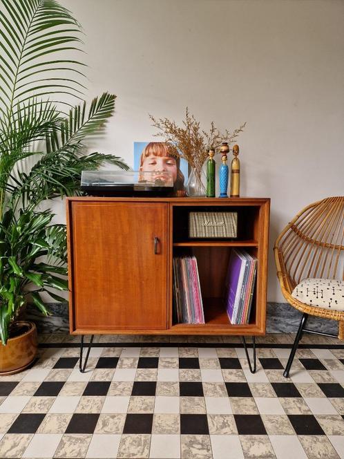 Vintage midcentury platenspeler meubel | kast | retro, Huis en Inrichting, Kasten | Overige, Zo goed als nieuw, Ophalen
