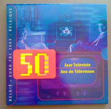 Set Euro Belgium FDC 2003 50 jaar televisie beschikbaar voor biedingen