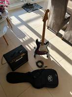 Set GUITARE Electrique 3/4 & Ampli Marshall, Solid body, Avec ampli, Comme neuf, Enlèvement