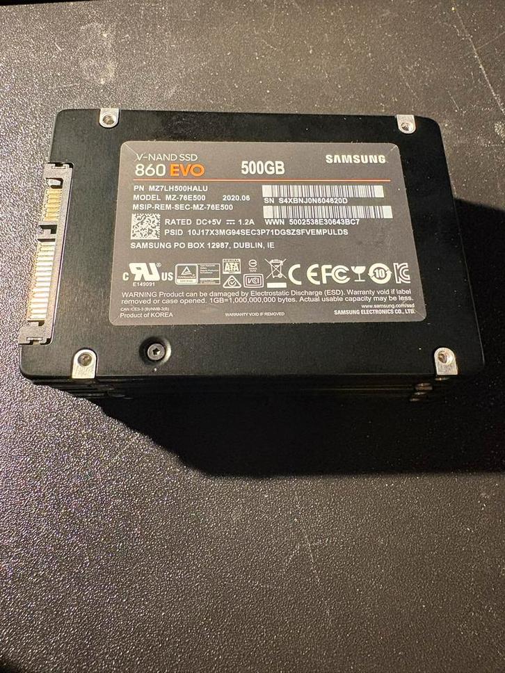 SSD Samsung 860 EVO 500 Go, Informatique & Logiciels, Disques durs, Comme neuf, Enlèvement