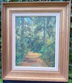Schilderij - Het Bospad, Antiek en Kunst, Ophalen of Verzenden