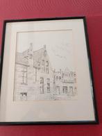 Pentekening van Braet Hilaire. Gedateerd: 16.07.82. Brugge., Antiek en Kunst, Kunst | Tekeningen en Fotografie, Ophalen of Verzenden
