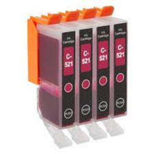 4 MAGENTA-compatibele cartridges voor Canon CLI-521, Computers en Software, Printerbenodigdheden, Nieuw, Cartridge, Ophalen of Verzenden