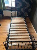 Eenpersoonsbed, zwart, metaal, Huis en Inrichting, Slaapkamer | Bedden, Ophalen, Verstelbaar, Eenpersoons, Zwart