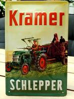 Reclamebord van Kramer Tractoren in reliëf-20x30cm, Collections, Marques & Objets publicitaires, Envoi, Panneau publicitaire, Neuf