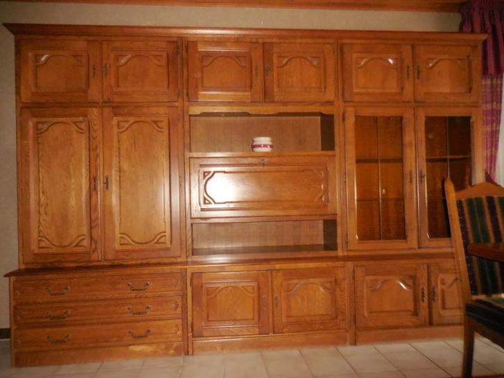 volledige eiken eetkamer, Huis en Inrichting, Complete eetkamers, Gebruikt, 4 tot 6 stoelen, Ophalen