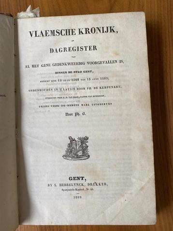 Vlaamse Kronijk  Kempenare  Campene Gent Gentse omwenteling beschikbaar voor biedingen