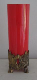art deco rood tango glas vaasje M. Powolny, Antiek en Kunst, Verzenden