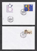 10 postzegels op enveloppen Eerste Dag., Met envelop, Verzenden, Gestempeld, 1e dag stempel