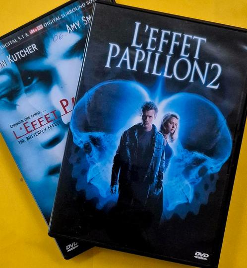2x DVD des films L'effet papillon 1 & 2 - Ashton Kutcher, Cd's en Dvd's, Dvd's | Thrillers en Misdaad, Zo goed als nieuw, Bovennatuurlijke thriller
