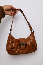 Sac à bandoulière effet cuir brun, Handtassen en Accessoires, Tassen | Damestassen, Ophalen of Verzenden, Zo goed als nieuw, Wit