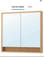 FAXÄLVEN Spiegelkast, ingebouwde verlichting, eikenpatroon, Huis en Inrichting, Ophalen, Spiegelkast, 50 tot 100 cm, Zo goed als nieuw