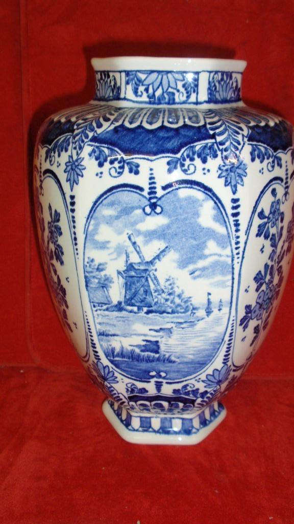 Oude Keramiek Delft vaas Boch for Royal Sphinx Holland, Huis en Inrichting, Woonaccessoires | Vazen, Zo goed als nieuw, Blauw