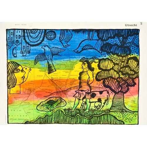 Corneille - "Utrecht", Antiek en Kunst, Kunst | Litho's en Zeefdrukken, Verzenden