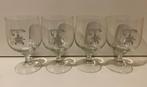 Set van 4 oude bierglazen., Ophalen, Nieuw, Bierglas