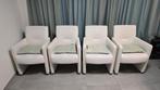 Eettafel stoelen kunstleer op wielen Gratis af te halen, Huis en Inrichting, Stoelen, Ophalen, Kunststof, Gebruikt, Wit