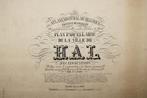 ancienne carte Halle (Hallerbos), PC Popp, 19e siècle, Antiquités & Art, Enlèvement
