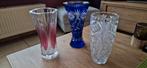 3 vases en cristal, Antiquités & Art, Enlèvement ou Envoi