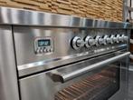 🔥 Poêle de Luxe Boretti 90 cm Inox INDUCTION 5 zones, Classe énergétique A ou plus économe, Comme neuf, Enlèvement, Gril