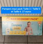 Pampers maxi pack en Taille 3 / Taille 5 et Taille 6, Enlèvement, Neuf
