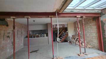 Plaatsen van metalen steunbalken.0466498753 beschikbaar voor biedingen