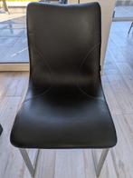 Xooon Eetkamerstoel RVS Leder Zwart (6 Stuks), Huis en Inrichting, Stoelen, Ophalen, Gebruikt, Zwart, Modern