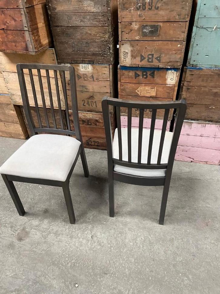 Ensemble de 2 chaises de salle à manger — bois foncé, Maison & Meubles, Chaises, Comme neuf, Deux, Bois, Noir, Enlèvement