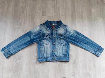 Jeans jas gevlamd C&A - maat 134, Kinderen en Baby's, Gebruikt, C&A, Meisje, Ophalen of Verzenden