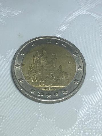 Gebruikte Duitse G 2 euro herdenkingsmunt uit 2012. beschikbaar voor biedingen