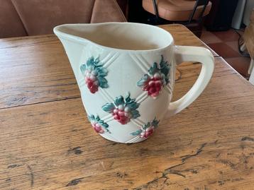 Oude prachtige Franse waterkan/wijnkan/bloemenkan, getekend! beschikbaar voor biedingen