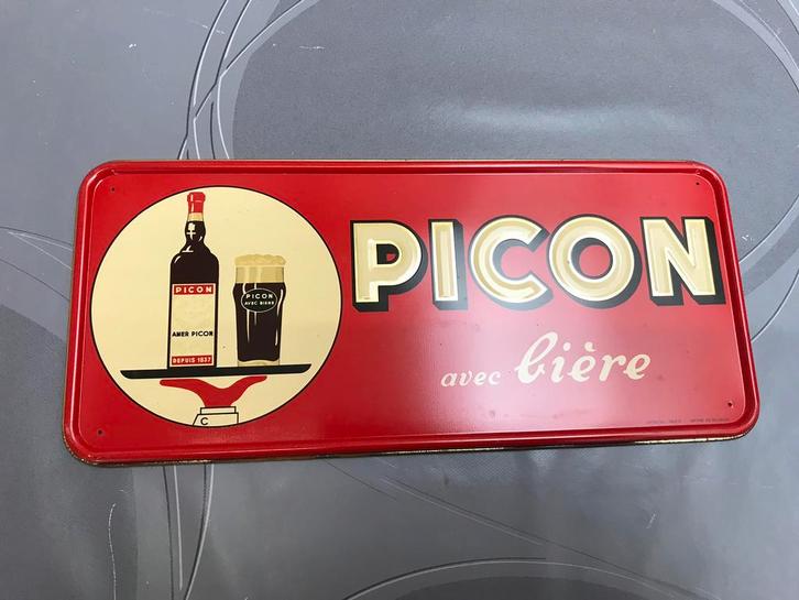 Picon reclamebord, oud bordje jaren '50 , '60, Verzamelen, Merken en Reclamevoorwerpen, Zo goed als nieuw, Reclamebord, Ophalen of Verzenden