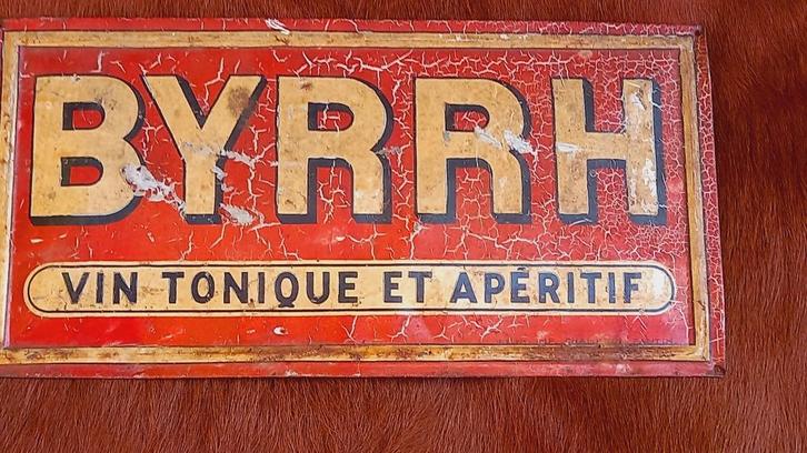 Zeldzaam reclamebord BYRRH 1934, Verzamelen, Merken en Reclamevoorwerpen, Gebruikt, Reclamebord, Ophalen of Verzenden